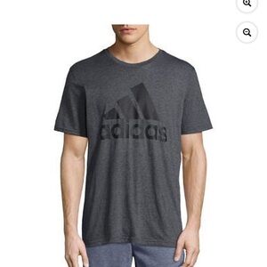 Adidas men the Go to fitness running t shirt Gray size 2xl